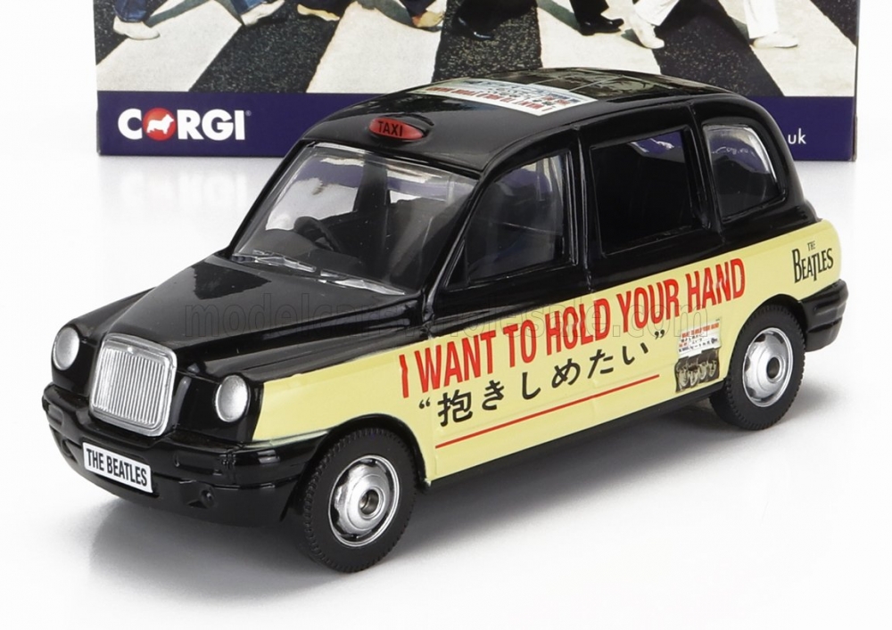 1:36 AUSTIN London Taxi Lti Tx4 (2007) - The Beatles - I Want To Hold Your Hand, Yellow Black - CC85934