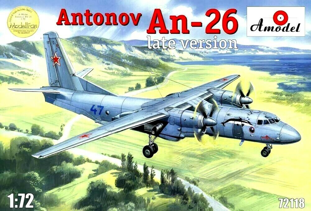1:72 Сборная модель Самолет Антонов Ан-26 поздняя версия - 72118