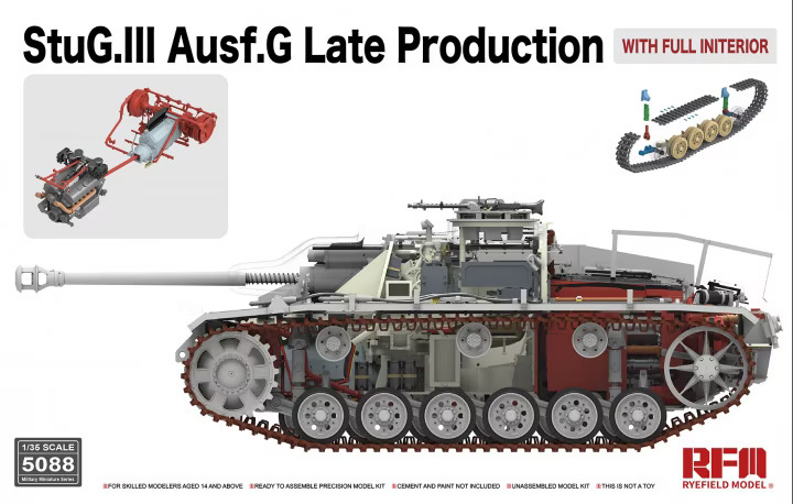 1:35 Сборная модель САУ StuH42 & StuG.III Ausf.G, поздние (полный интерьер) - RM-5088