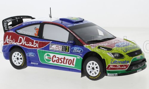 1:24 FORD ENGLAND Focus Rs Wrc09 N3 2nd Rally Sardinia Italy (2009) M.Hirvonen - J.lehtinen, Blue Red Green - 24RAL027B.22
