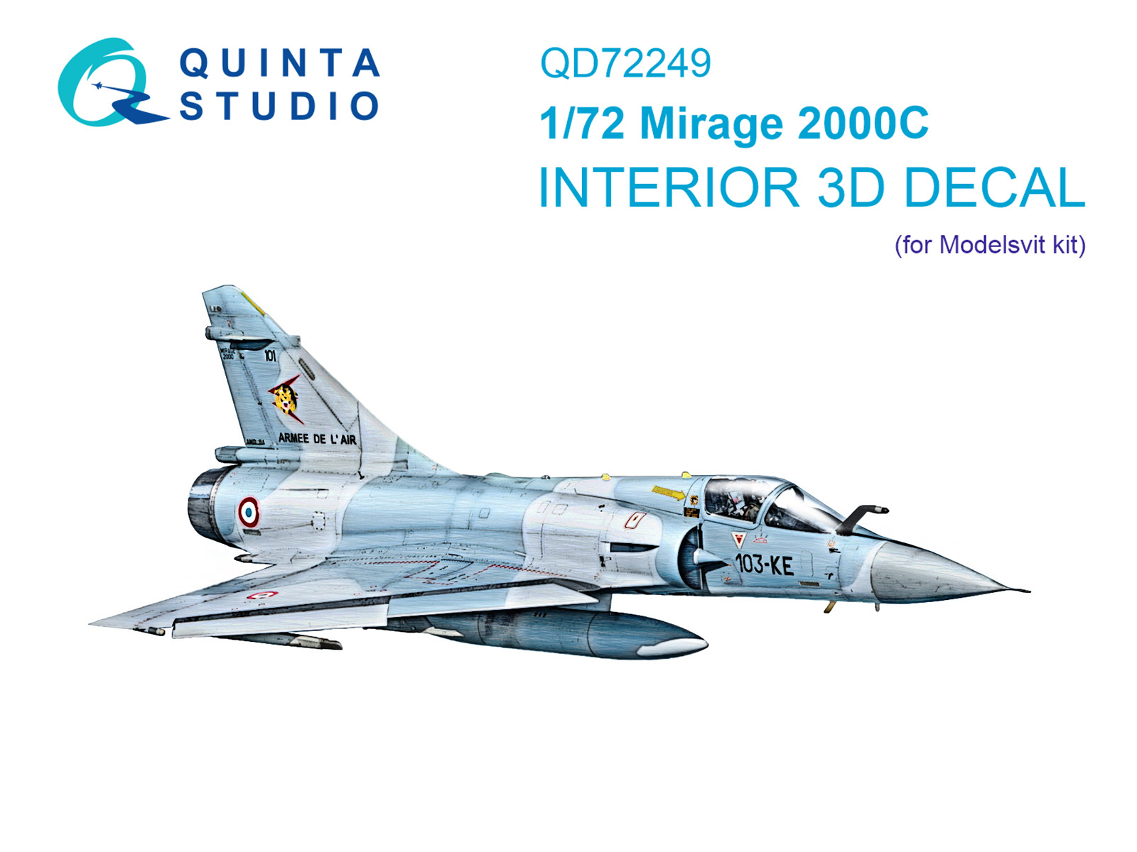 1:72 3D Декаль интерьера кабины Mirage 2000C (Modelsvit) - QD72249