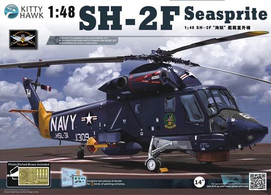 1:48 Сборная модель Американский противолодочный вертолет Kaman SH-2F Seasprite - KH80122