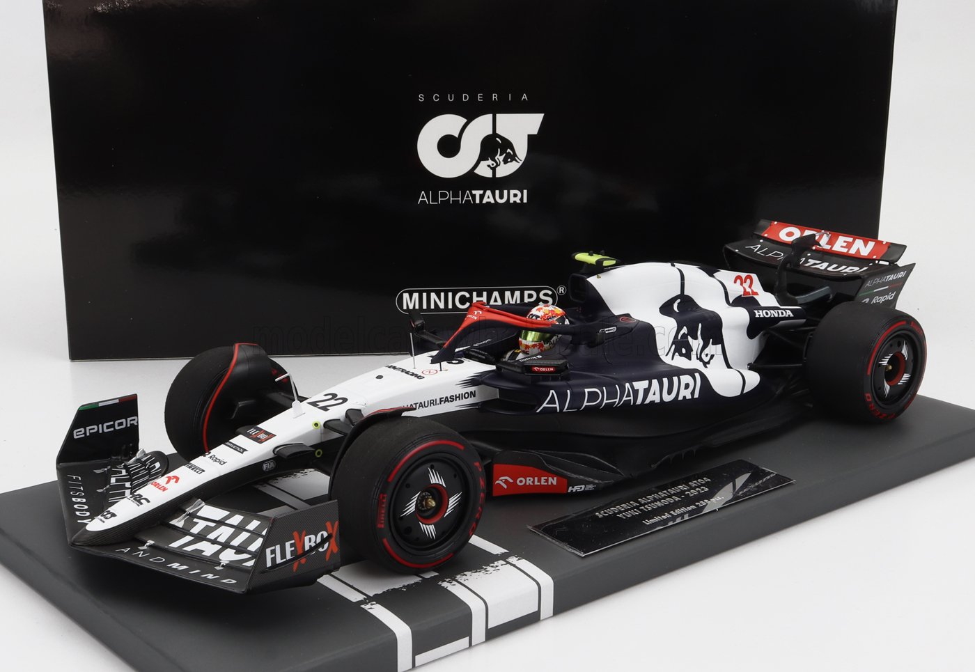 1:18 ALPHA TAURI F1  At04 Team Alpha Tauri №22 British Gp (2023) Yuki Tsunoda, Blue White - 117230122