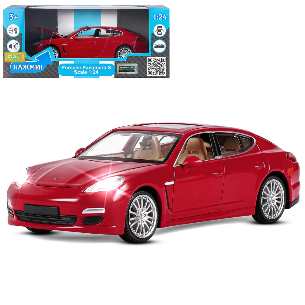 1:24 PORSCHE Panamera S, красный - JB1251133