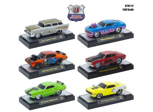 1:64 M2 Machines Ground Pounders, серия 31, набор из 6 моделей - 82161-31~6