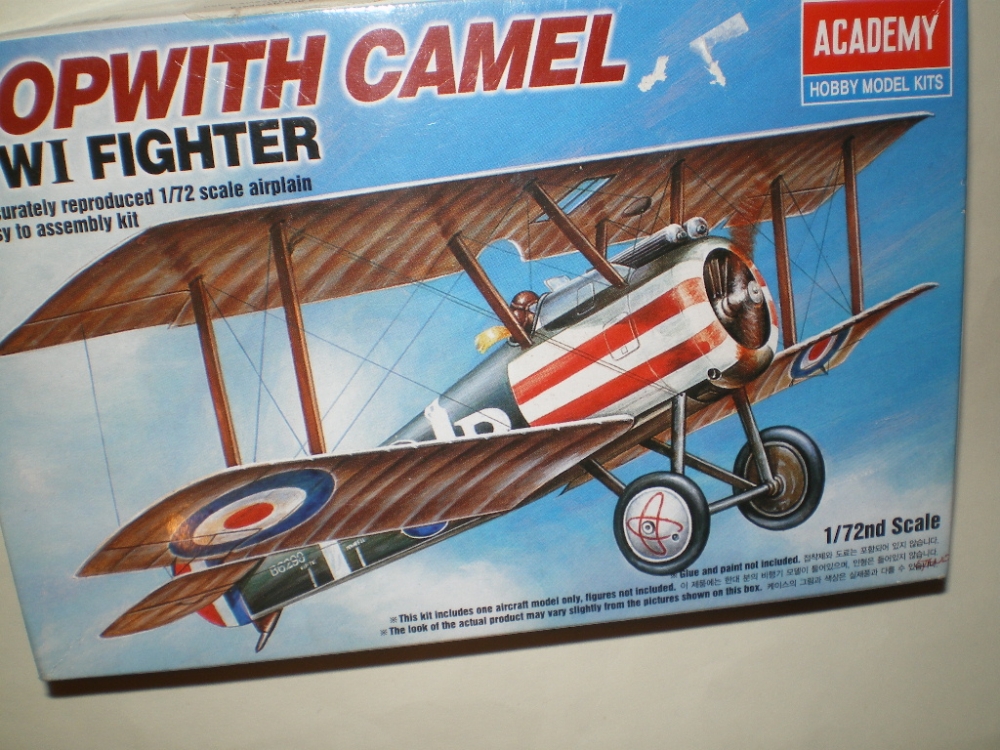 1:72 Сборная модель Самолет SOPWITH CAMEL WWI FIGHTER - 12447