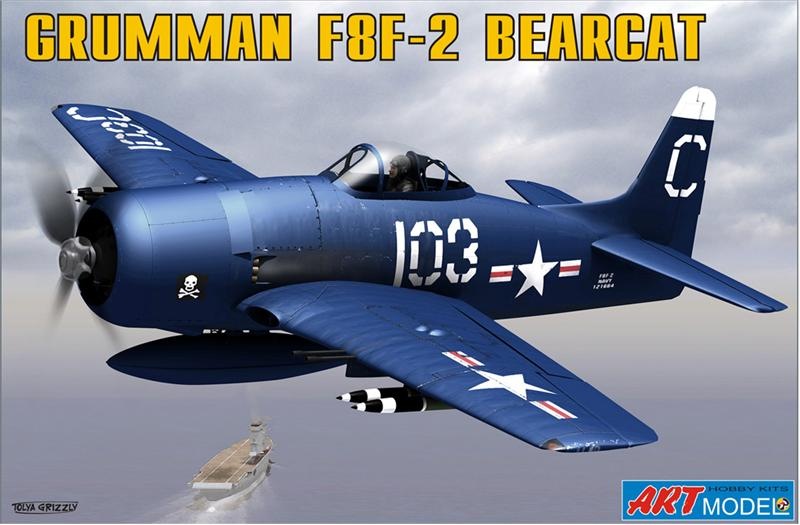 1:72 Сборная модель Самолет Grumman F8F-2 'Bearcat' - 7201