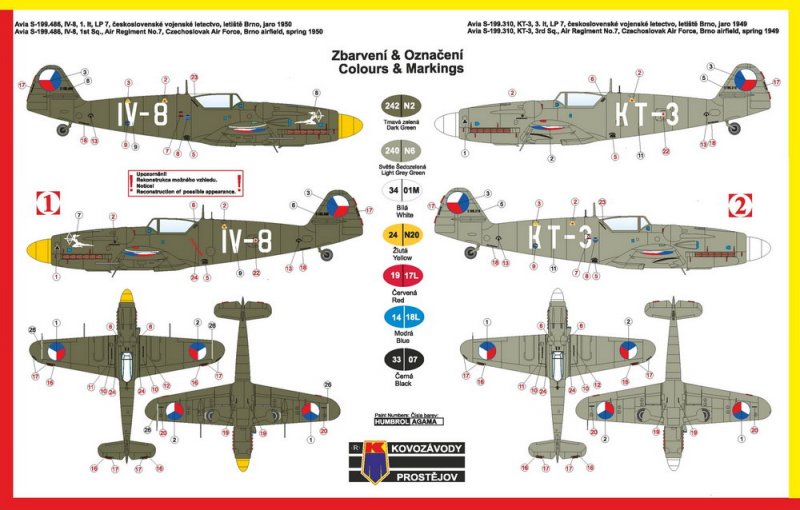 1:72 Сборная модель самолета Avia S-199 Erla/Early - KPM0008