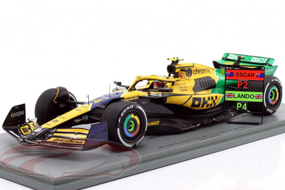 1:18 McLAREN MCL38 #4 4th Monaco GP Formula 1 Lando Norris (2024) - 18S997