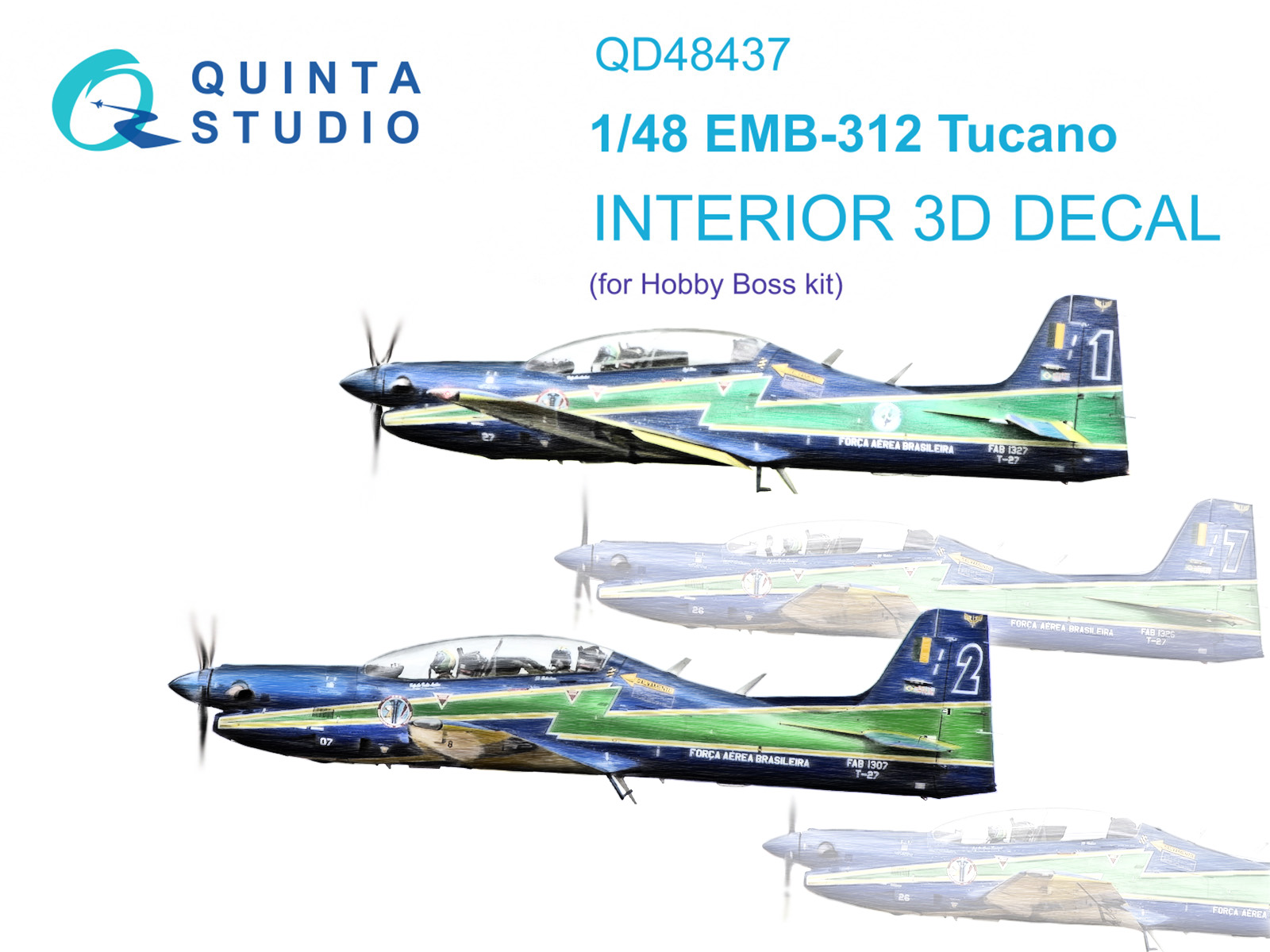 1:48 3D Декаль интерьера кабины P-47D-25 Thunderbolt (Miniart) - QD48437