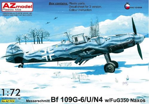 1:72 Сборная модель Самолет Messerschmitt Bf 109G-6/U4/N - AZ7614