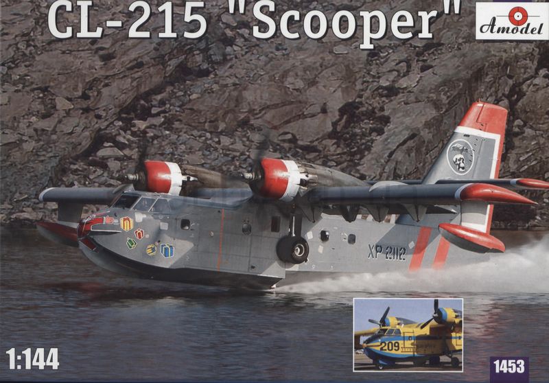 1:144 Сборная модель Канадский пожарный самолет-амфибия Canadair Cl-215 'Scooper' - 1453