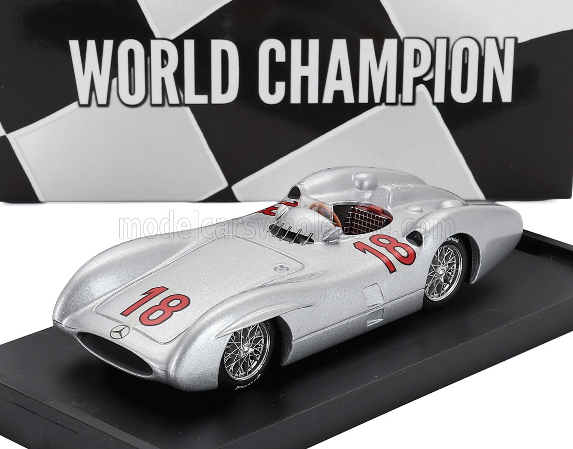 1:43 MERCEDES-BENZ F1  W196c №18 World Champion Season (1954) Juan Manuel Fangio, Silver - R280-UPD-2025