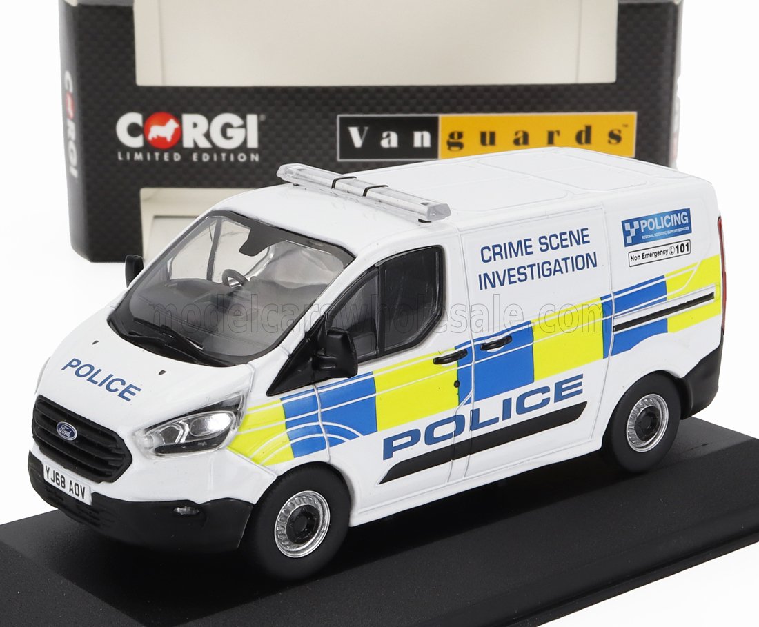 1:43 FORD Transit Custom Van North Yorkshire Police (2018), White Blue Yellow - VA15103