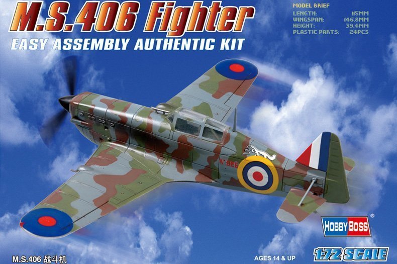 1:72 Сборная модель Самолет French MS.406 Fighter - 80235
