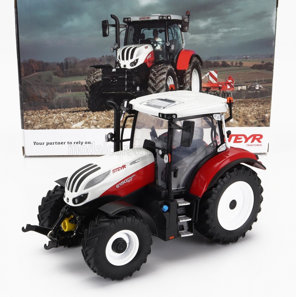 1:32 STEYR Profi 6150 Cvt Tractor (2021), Red White - UH6461