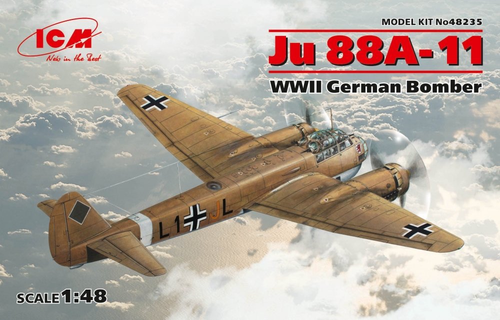1:48 Сборная модель Ju 88A-11, Германский бомбардировщик ІІ МВ - 48235