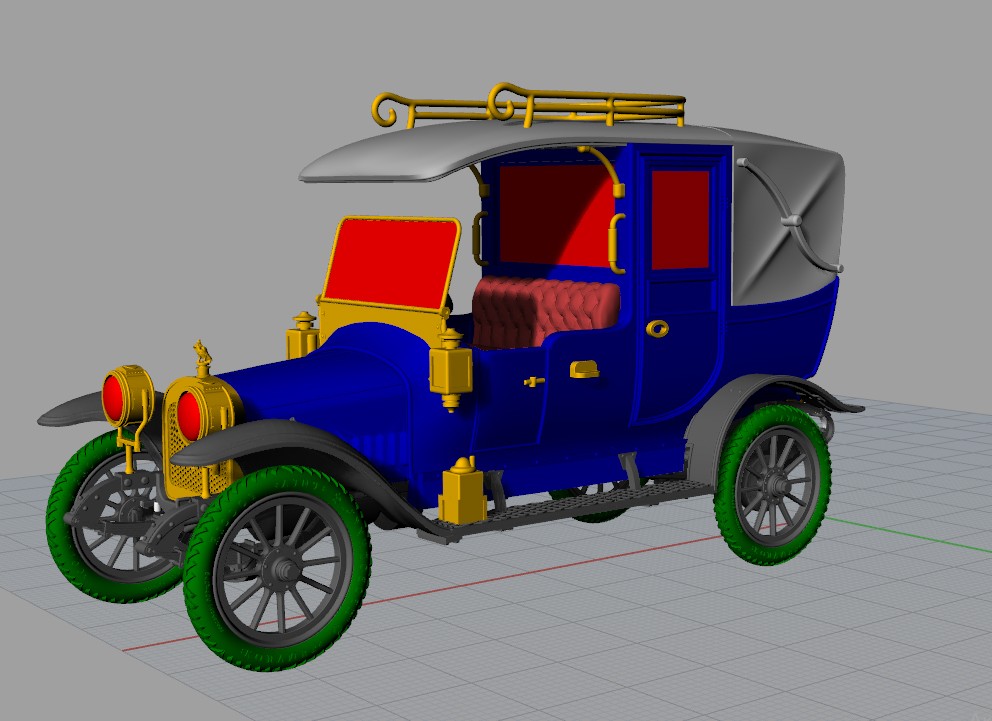 1:43 Русско-Балтийский тип К 12-20 ландоле VIII серии 1913 год (закрытый) - K022