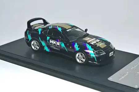 1:64 TOYOTA Supra JZA80 *HKS* (1994), black/green - C640020D