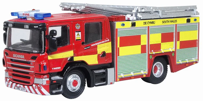 1:76 SCANIA CP28 Pump Ladder, South Wales Fire & Rescue - 76SFE012