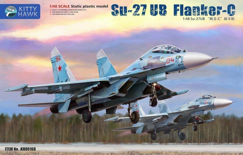 1:48 Сборная модель Su-27 UB Flanker-C - KH80168