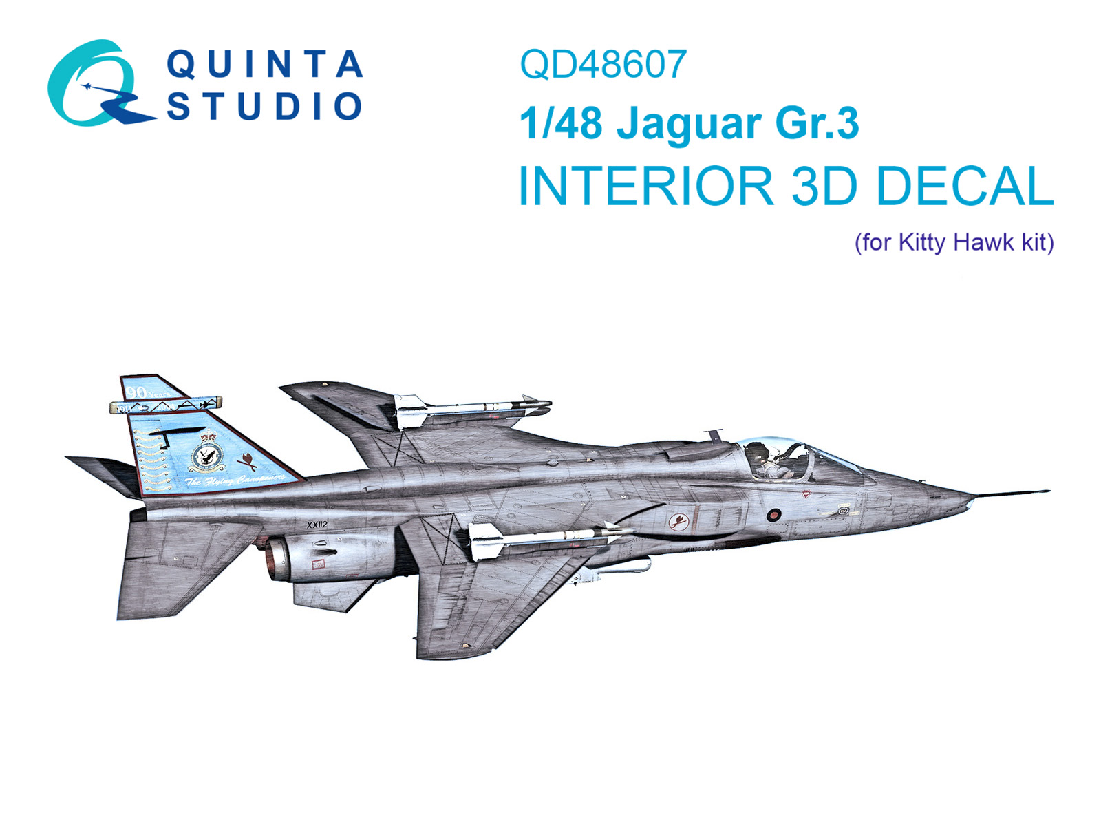 1:48 Декаль интерьера кабины Jaguar Gr.3 (Kitty Hawk) - QD48607