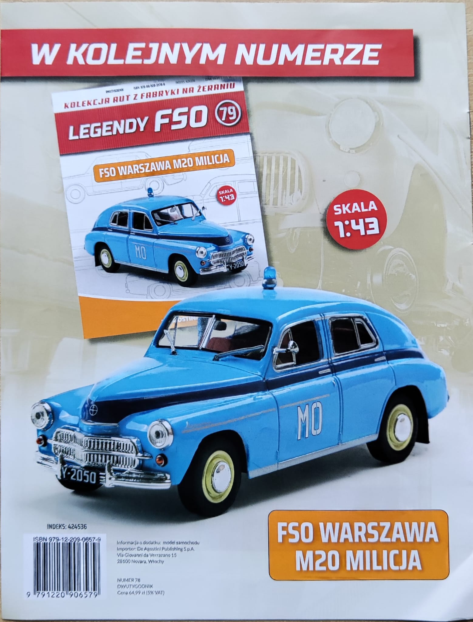 1:43 FSO WARSZAWA M20 Milicja, Kultowe Legendy FSO 79 - kulF079