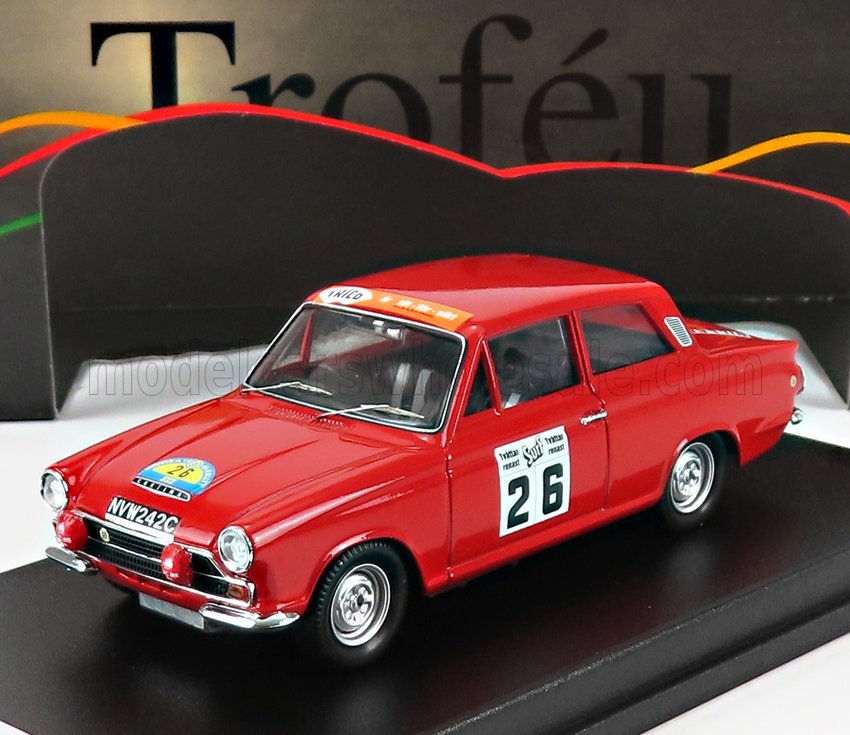 1:43 FORD Lotus Cortina N 26 Rally Sweden (1966) V.Elford - J.Davenport, Red - TRRSE18