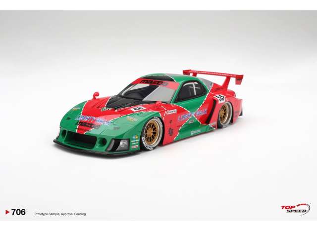 1:18 MAZDA RX-7 (FD) LB-Super Silhouette 787 (2024), red/green - TS0706