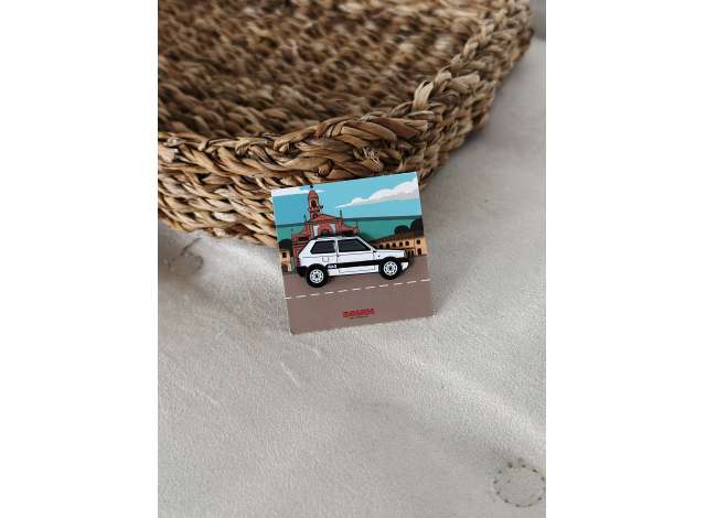 1:0 Значок Pin Fiat Panda 4x4, white - ENPN015