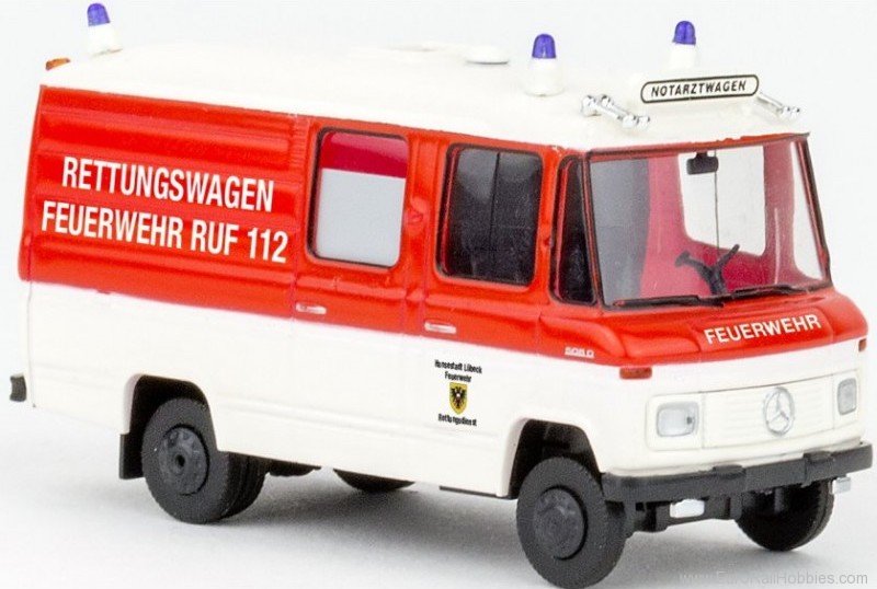 1:87 MERCEDES-BENZ L508 RTW Feuerwehr Lubeck (1970), Пожарный - 36920