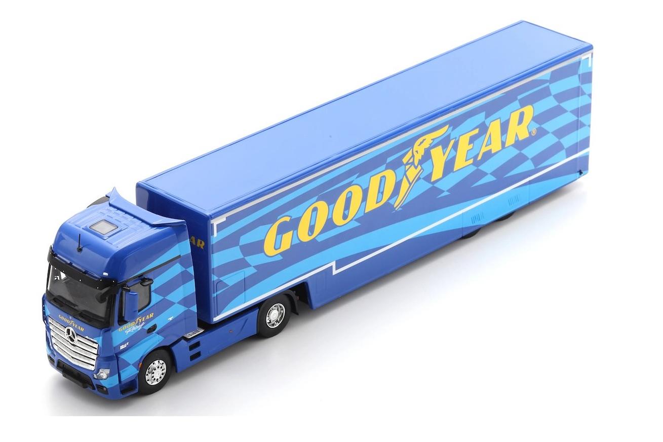 1:43 MERCEDES-BENZ Actros MP4 1851 Transporter Good Year Tires (2023), blue - S8514