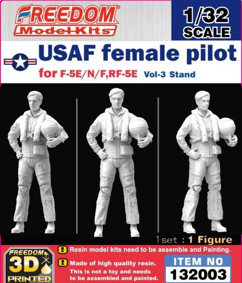1:32 Сборная модель Фигурка USAF fженщина-пилот F-5E/F,RF-5E Vol-3 - 132003