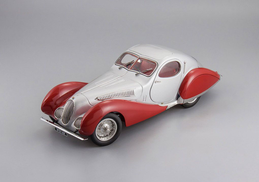 1:18 Talbot-Lago Coupé T150 C-SS Figoni & Falaschi 'Teardrop', 1937-39 silver / red - M-165