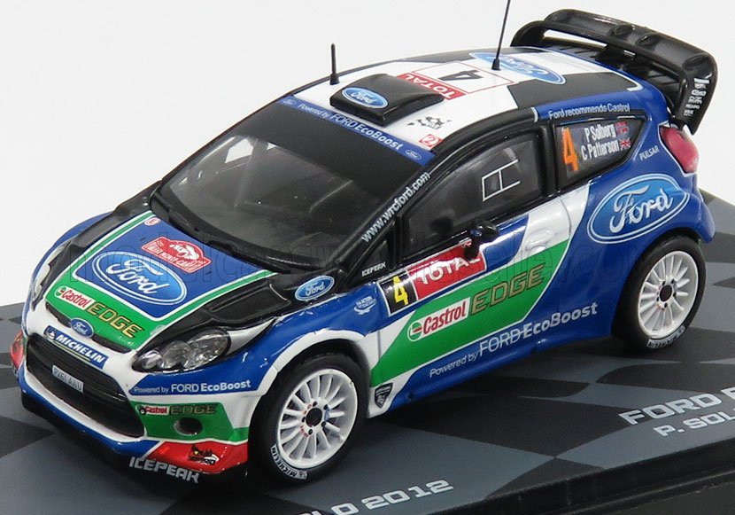 1:43 FORD Fiesta Rs Wrc N4 3rd Rally Montecarlo (2012) P.Solberg - C.Patterson, Blue Green White - RMIT004