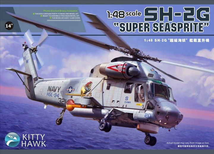 1:48 Сборная модель Американский противолодочный вертолет Kaman SH-2G Super Seasprite - KH80126