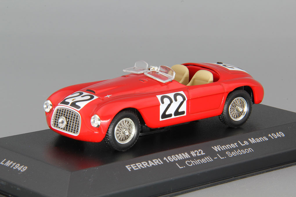 1:43 FERRARI 166M 22 Winner Le Mans (Luigi Chinetti -L.Seldson) 1949, red - LM1949-X1