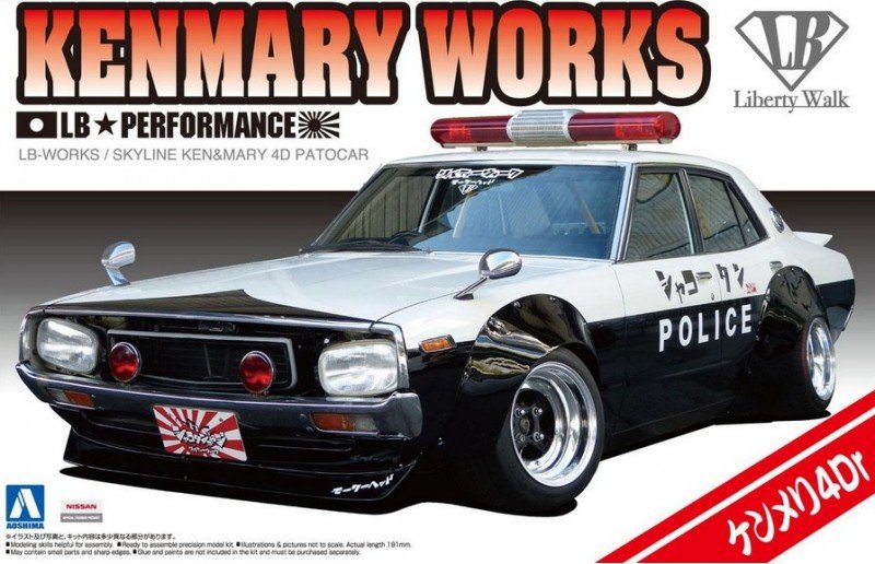 1:24 Сборная модель LB Works Ken Mary 4Dr Patrol Car - 01068