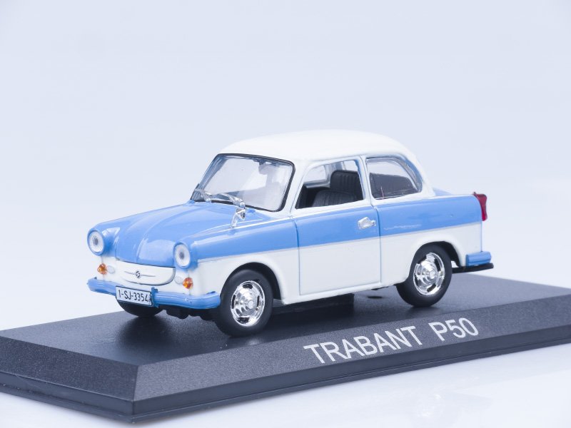 1:43 TRABANT P50, Masini de Legenda 15, бело-голубой - mas015