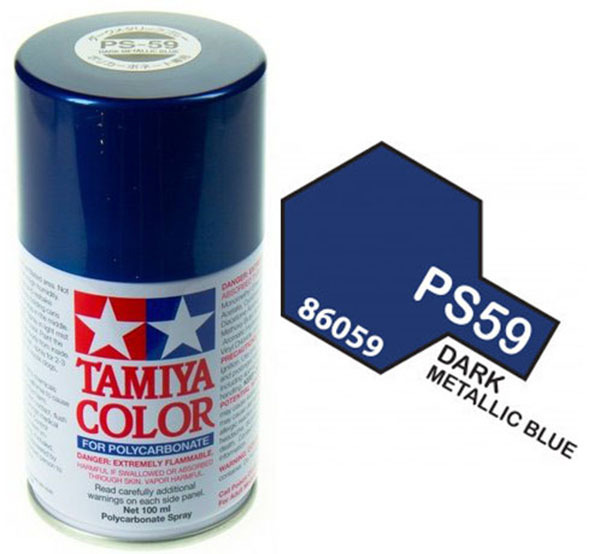Краска спрей тёмно-синий металлик PS-59 Dark Metallic Bluer (в баллоне), 100 мл. - 86059