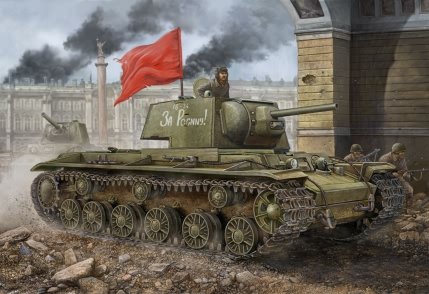 1:48 Сборная модель Танк Russian KV-1 Model 1942 Simplified Turret Tank - 84812