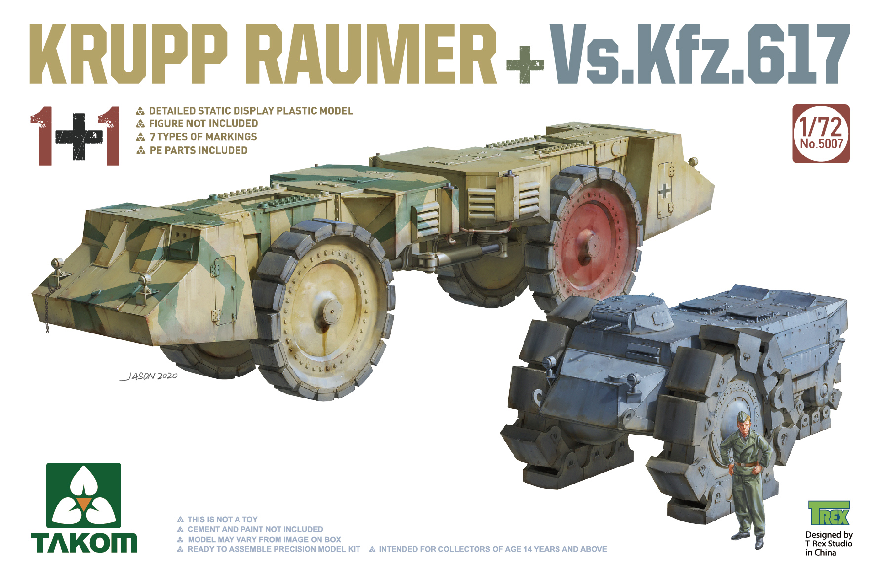 1:72 Сборная модель Krupp Raumer + Vs.Kfz. 617 (1+1) - 5007