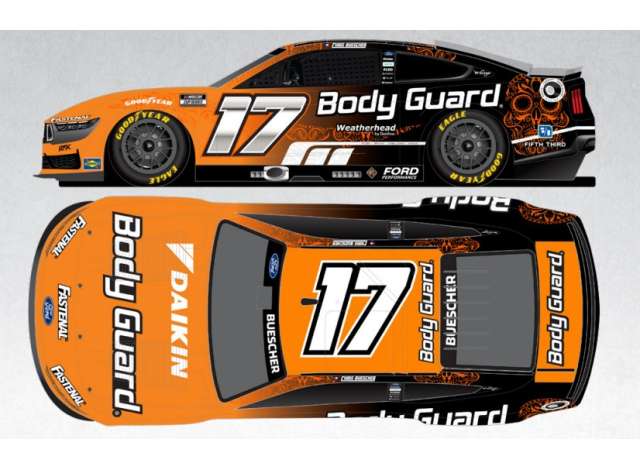1:64 Ford Mustang #17 Chris Buescher *Body Guard Mexico*, orange 2025 - C172565BGMCH