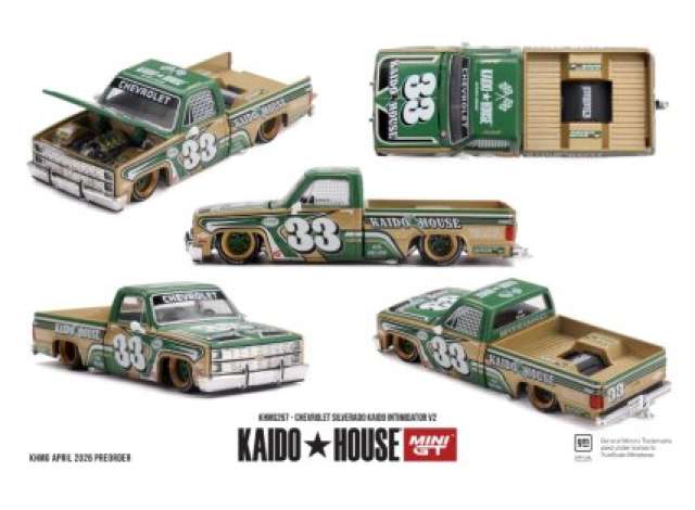 1:64 CHEVROLET Silverado Kaido Intimidator V2 (1980), green/gold - MGTKHMG267