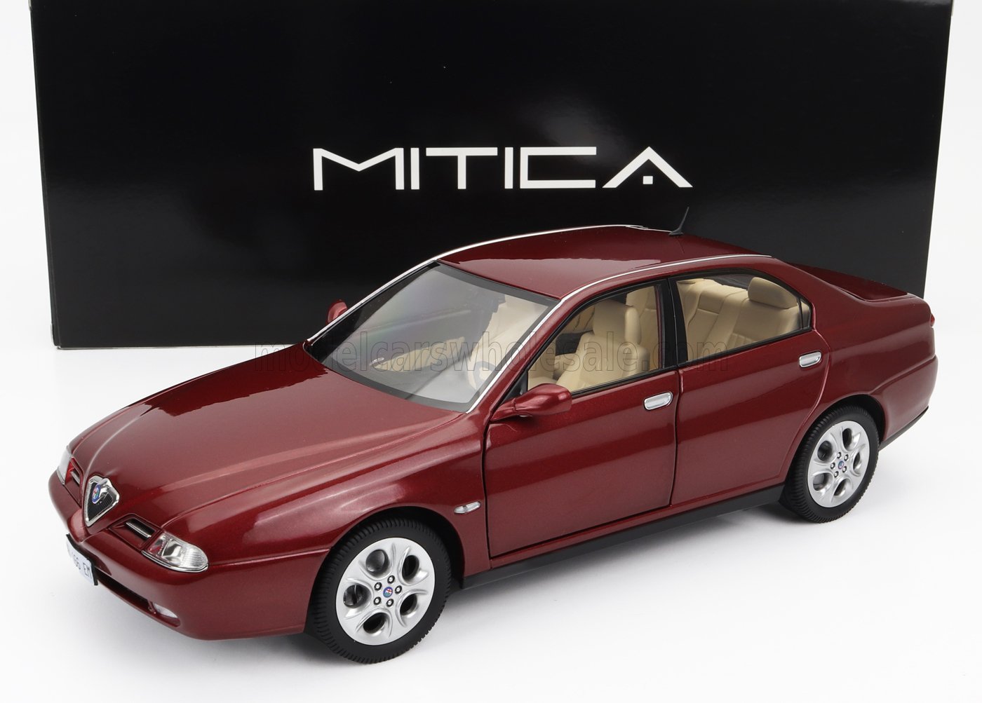1:18 ALFA ROMEO 166 3.0 V6 (1998) – Beige Interior, Rosso Proteo Met Red - 200032-D