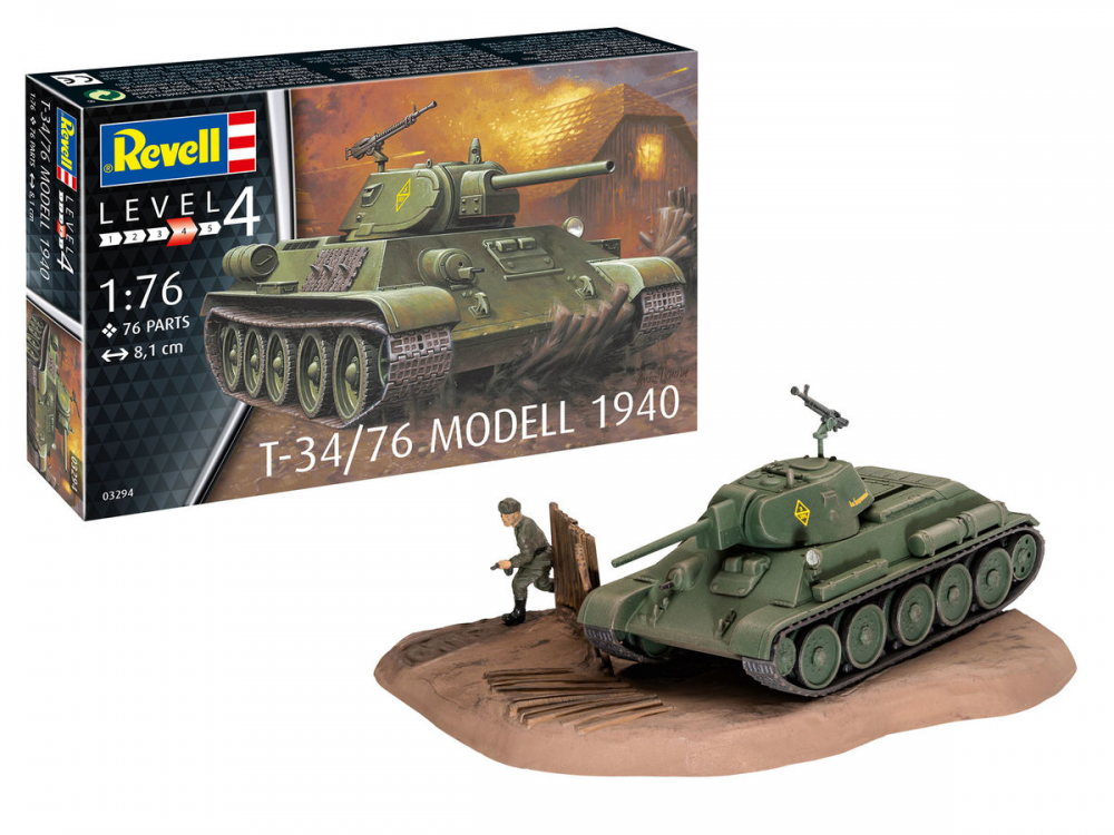 1:76 Сборная модель Советский танк Т-34/76 1940 - 03294
