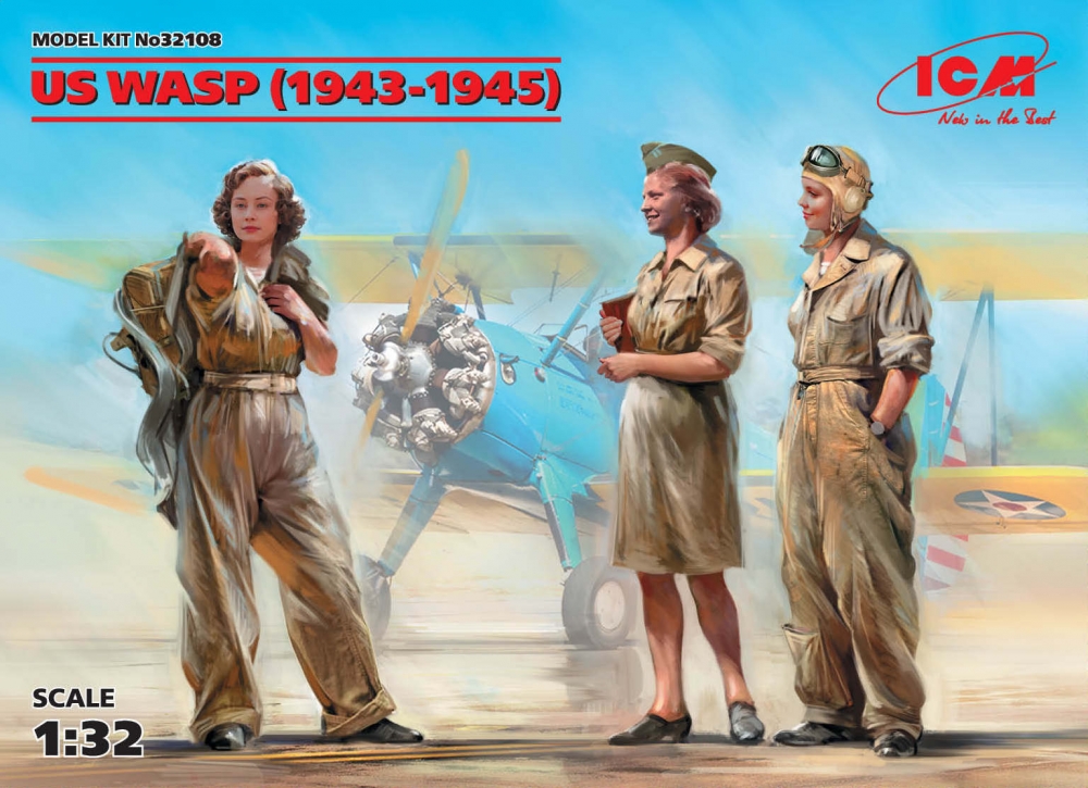 1:32 Сборная модель Летчицы на службе ВВС США (1943-1945 г.) (3 фигуры) - 32108