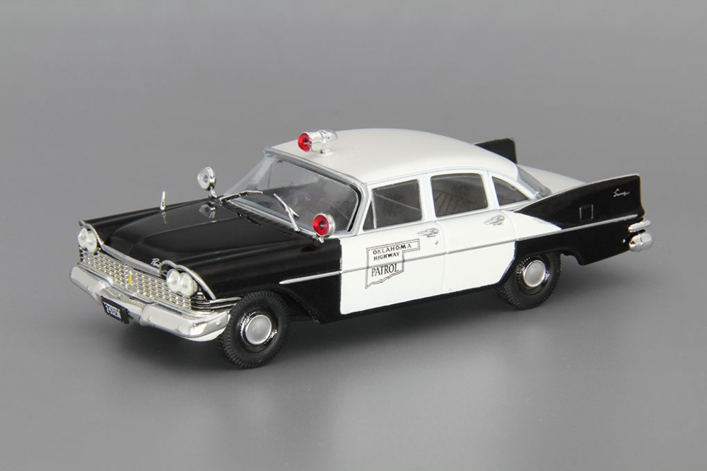 1:43 PLYMOUTH Savoy Oklahoma Highway Patrol, Полицейские Машины Мира 21, черный с белым - PCW021