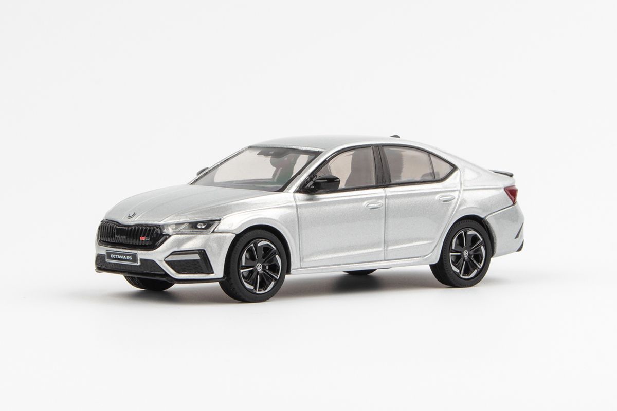 1:43 SKODA Octavia IV RS (2020), Stříbrná Brilliant Metalíza - 037AB