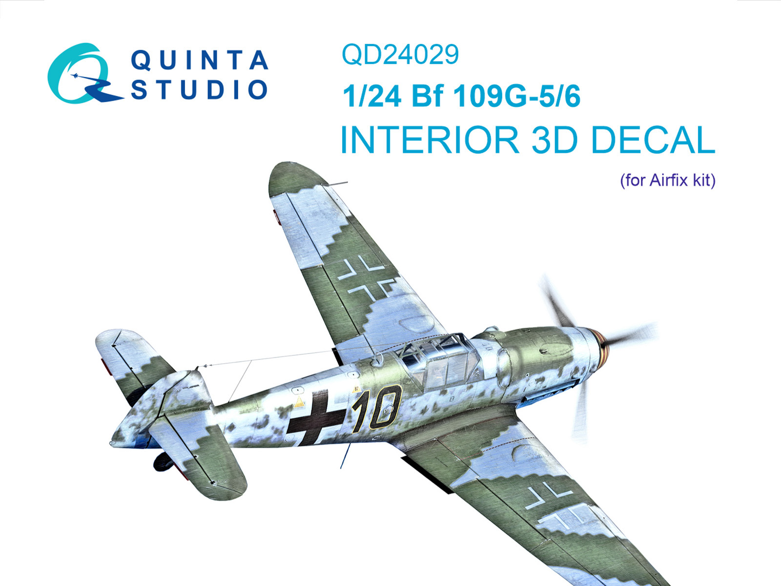 1:24 3D Декаль интерьера кабины Bf 109G-5/Bf 109G-6 (Airfix) - QD24029